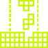 Yellow icon of a Tetris game